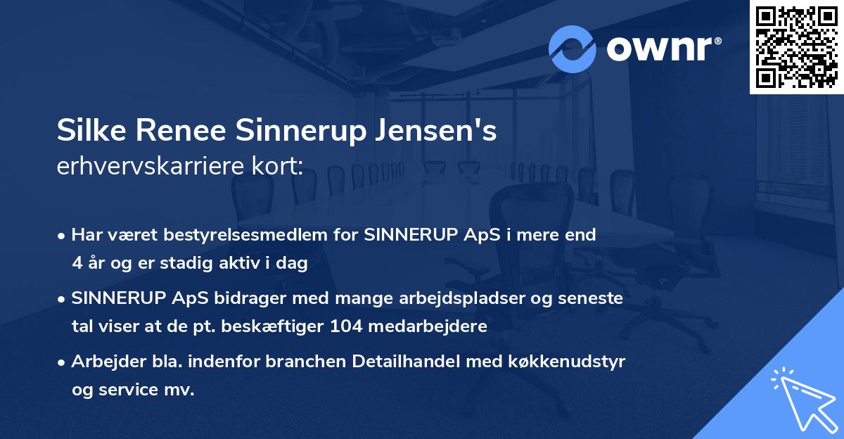 Silke Renee Sinnerup Jensen's erhvervskarriere kort