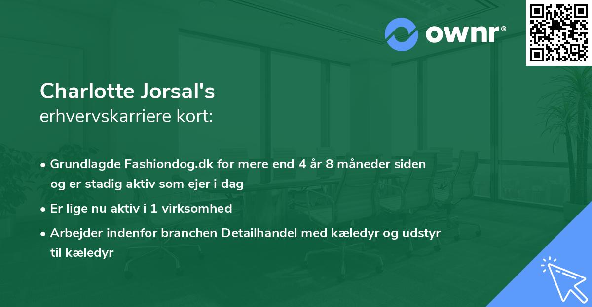 Charlotte Jorsal's erhvervskarriere kort
