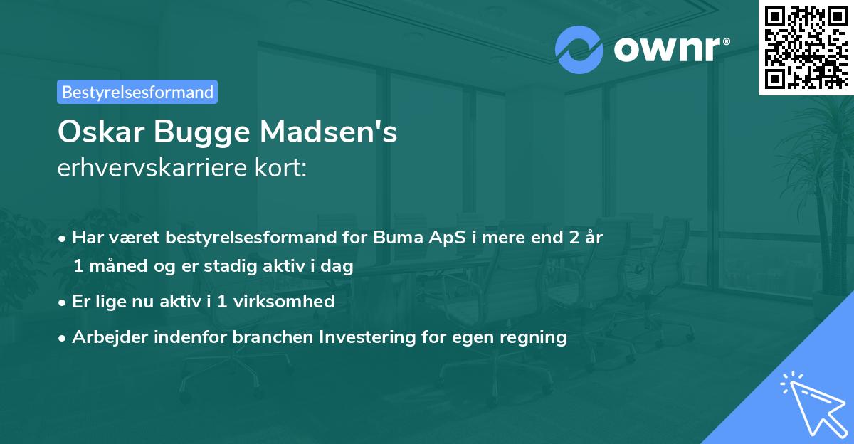 Oskar Bugge Madsen's erhvervskarriere kort
