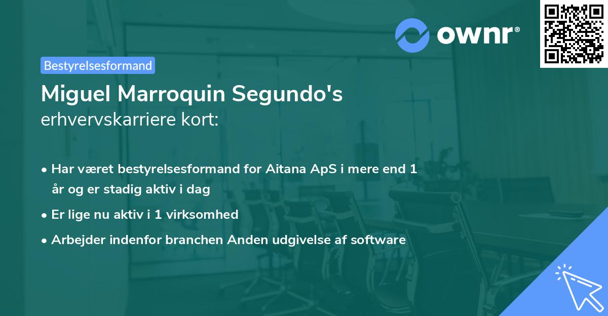 Miguel Marroquin Segundo's erhvervskarriere kort