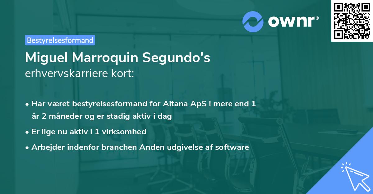 Miguel Marroquin Segundo's erhvervskarriere kort
