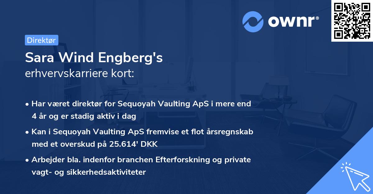 Sara Wind Engberg's erhvervskarriere kort