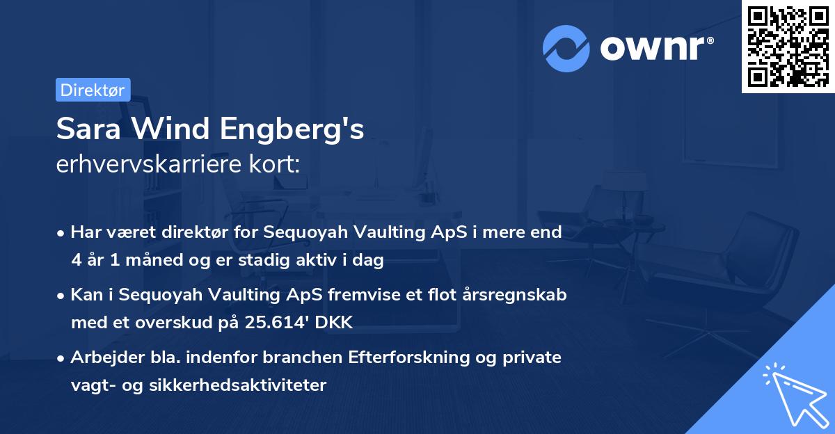 Sara Wind Engberg's erhvervskarriere kort