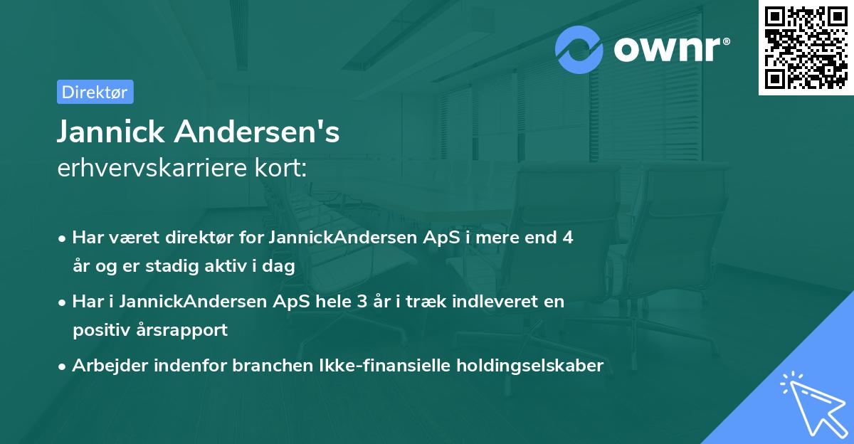Jannick Andersen's erhvervskarriere kort