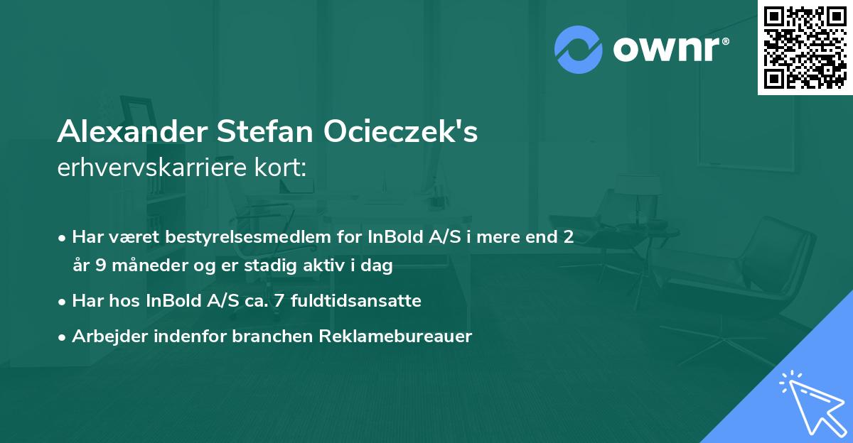 Alexander Stefan Ocieczek's erhvervskarriere kort