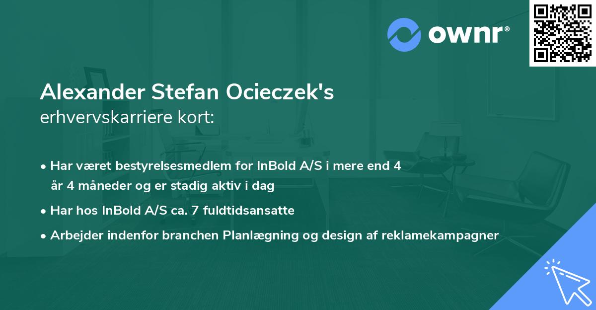 Alexander Stefan Ocieczek's erhvervskarriere kort