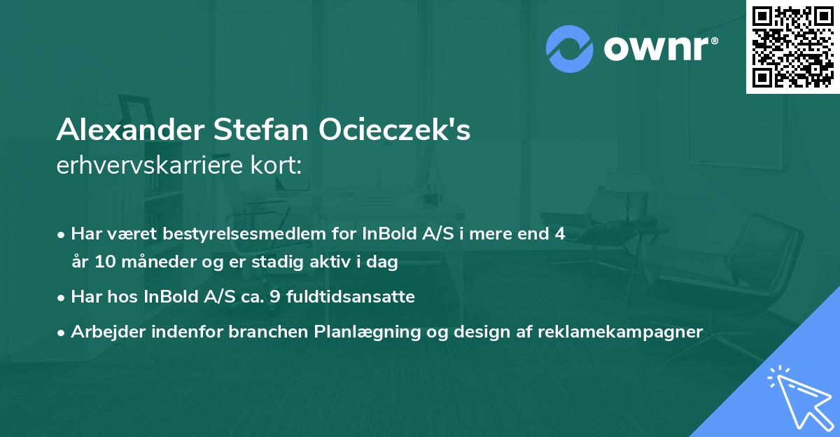 Alexander Stefan Ocieczek's erhvervskarriere kort