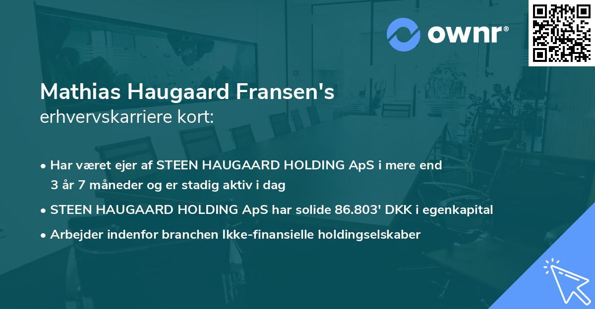 Mathias Haugaard Fransen's erhvervskarriere kort