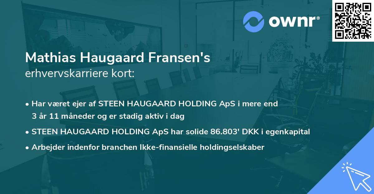 Mathias Haugaard Fransen's erhvervskarriere kort