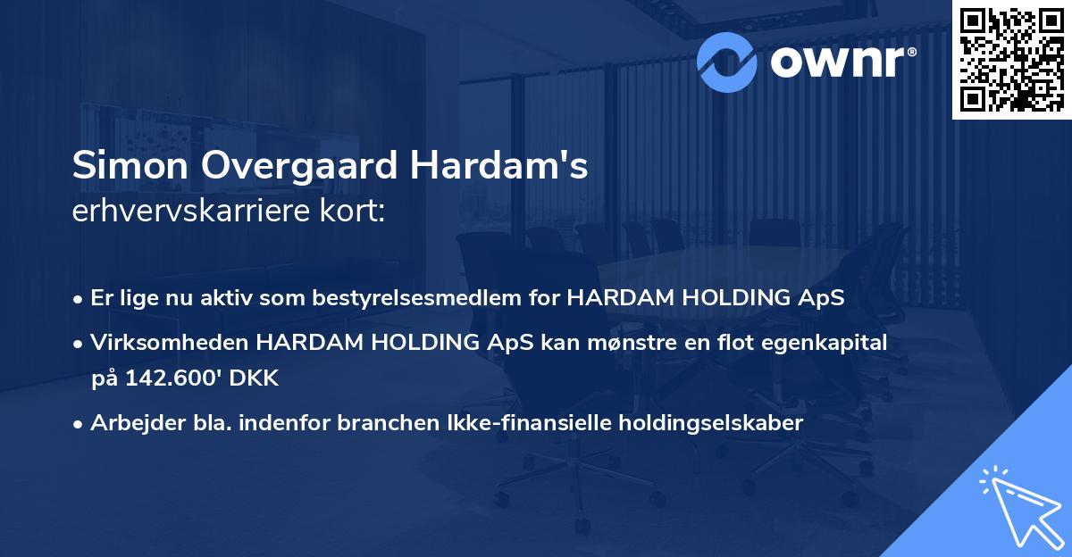 Simon Overgaard Hardam's erhvervskarriere kort
