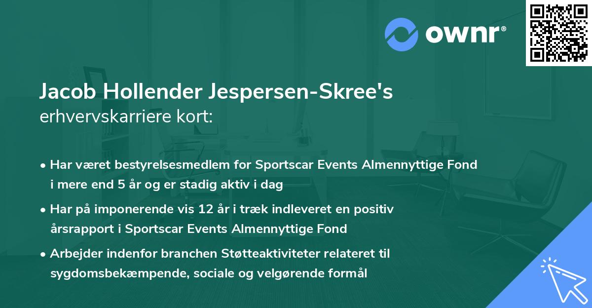 Jacob Hollender Jespersen-Skree's erhvervskarriere kort