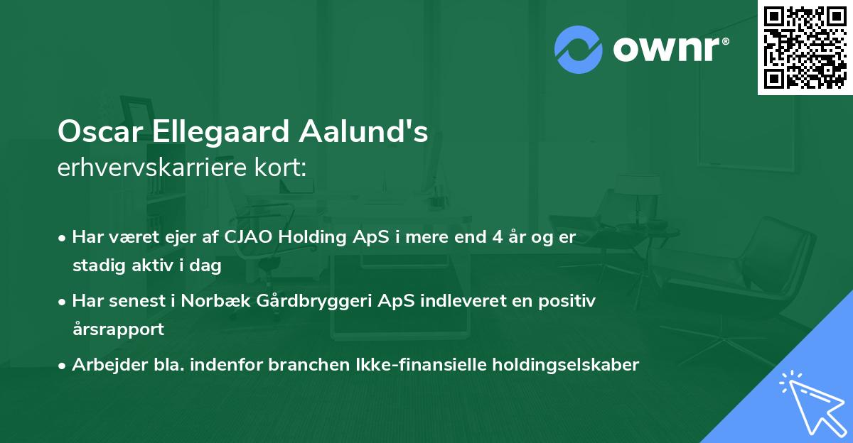 Oscar Ellegaard Aalund's erhvervskarriere kort
