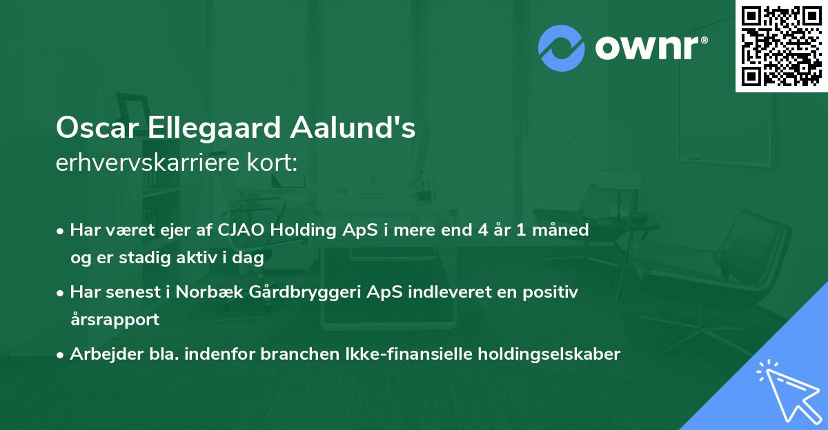 Oscar Ellegaard Aalund's erhvervskarriere kort