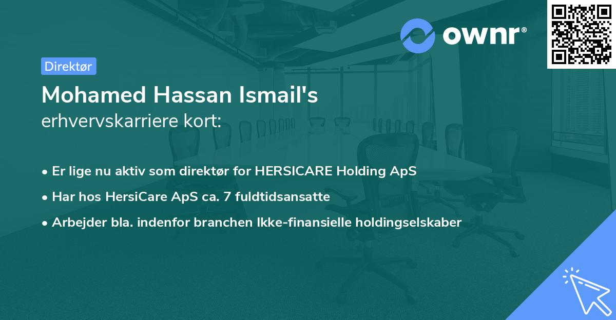 Mohamed Hassan Ismail's erhvervskarriere kort