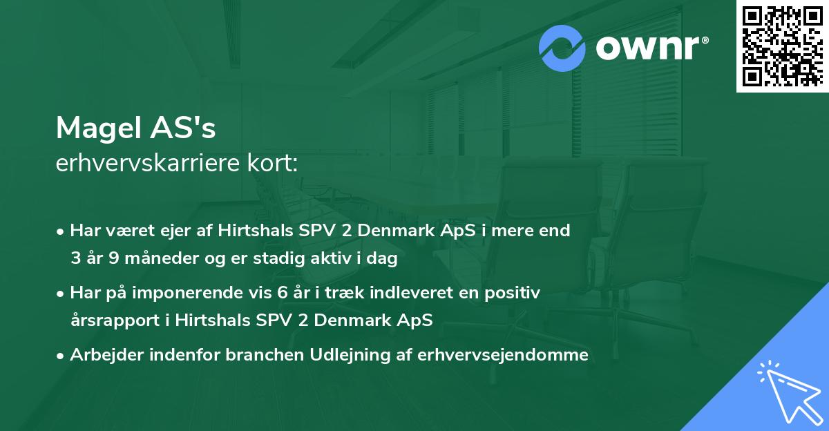 Magel AS's erhvervskarriere kort