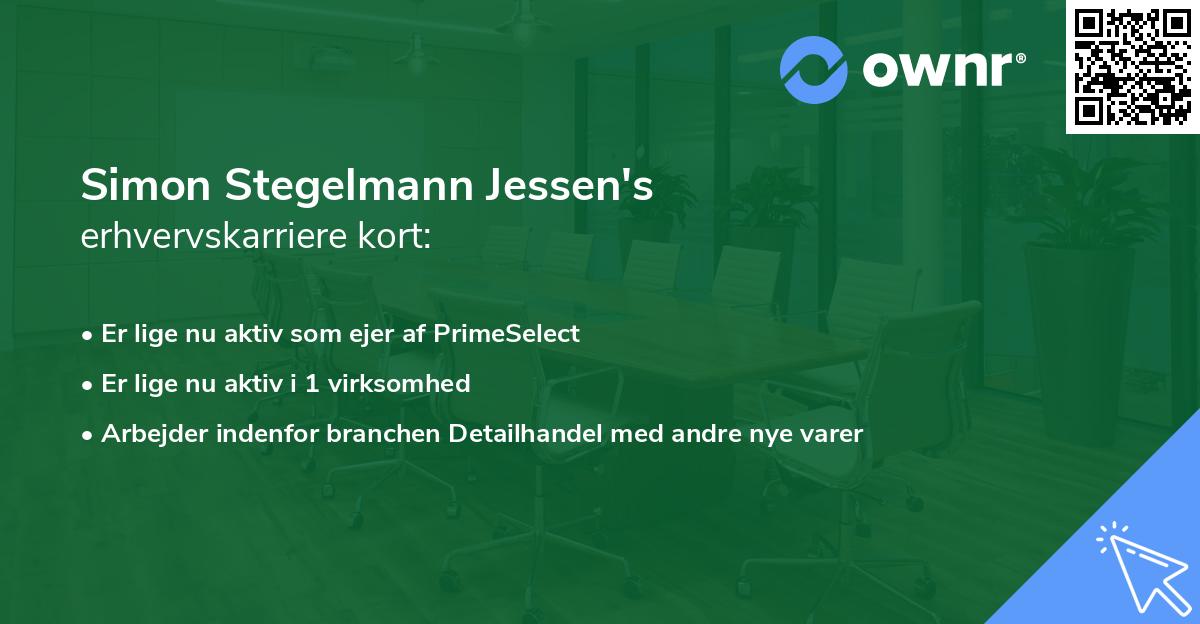Simon Stegelmann Jessen's erhvervskarriere kort