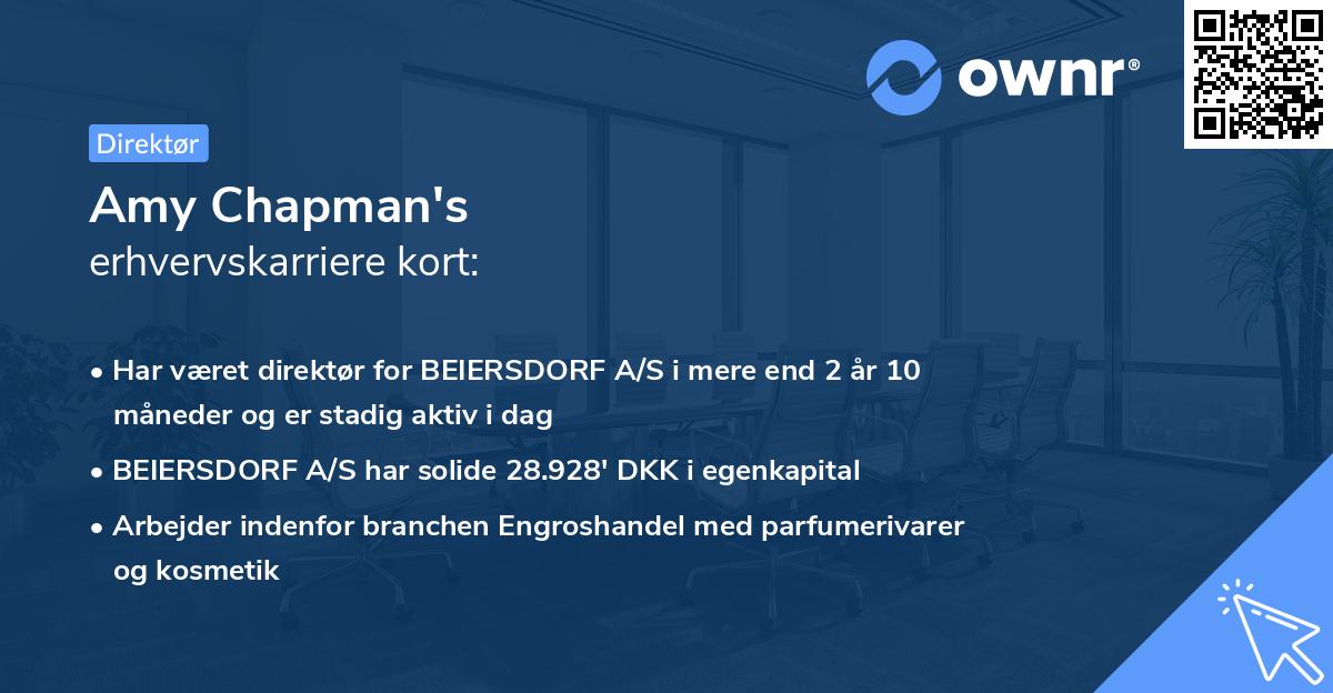Amy Chapman's erhvervskarriere kort