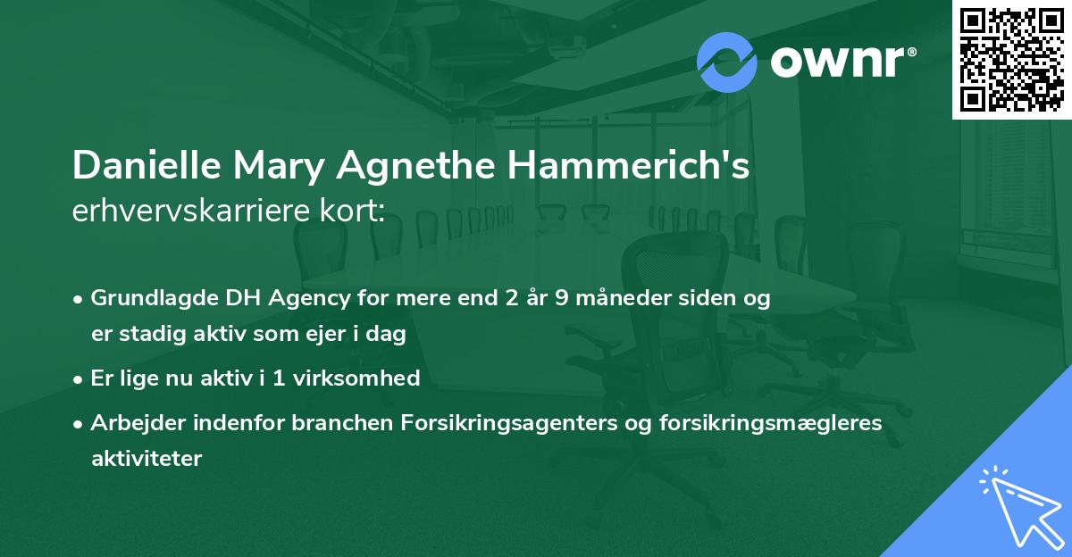 Danielle Mary Agnethe Hammerich's erhvervskarriere kort