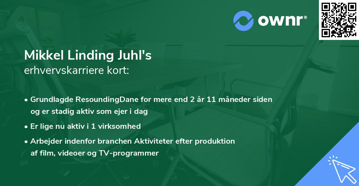 Mikkel Linding Juhl's erhvervskarriere kort