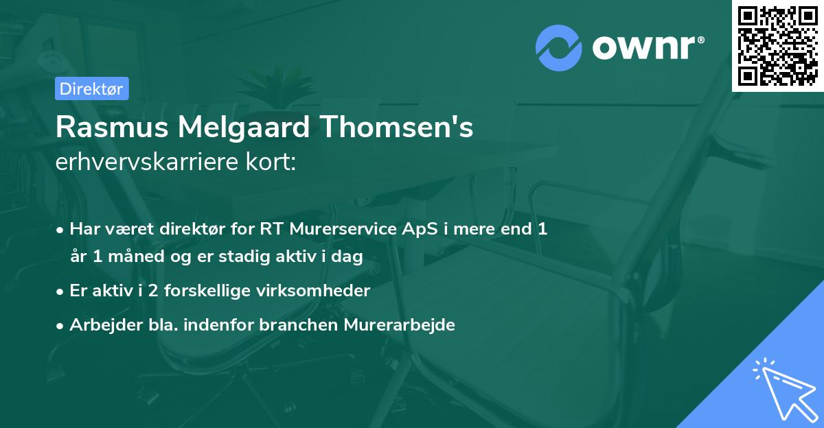 Rasmus Melgaard Thomsen's erhvervskarriere kort