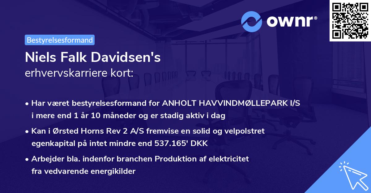Niels Falk Davidsen's erhvervskarriere kort