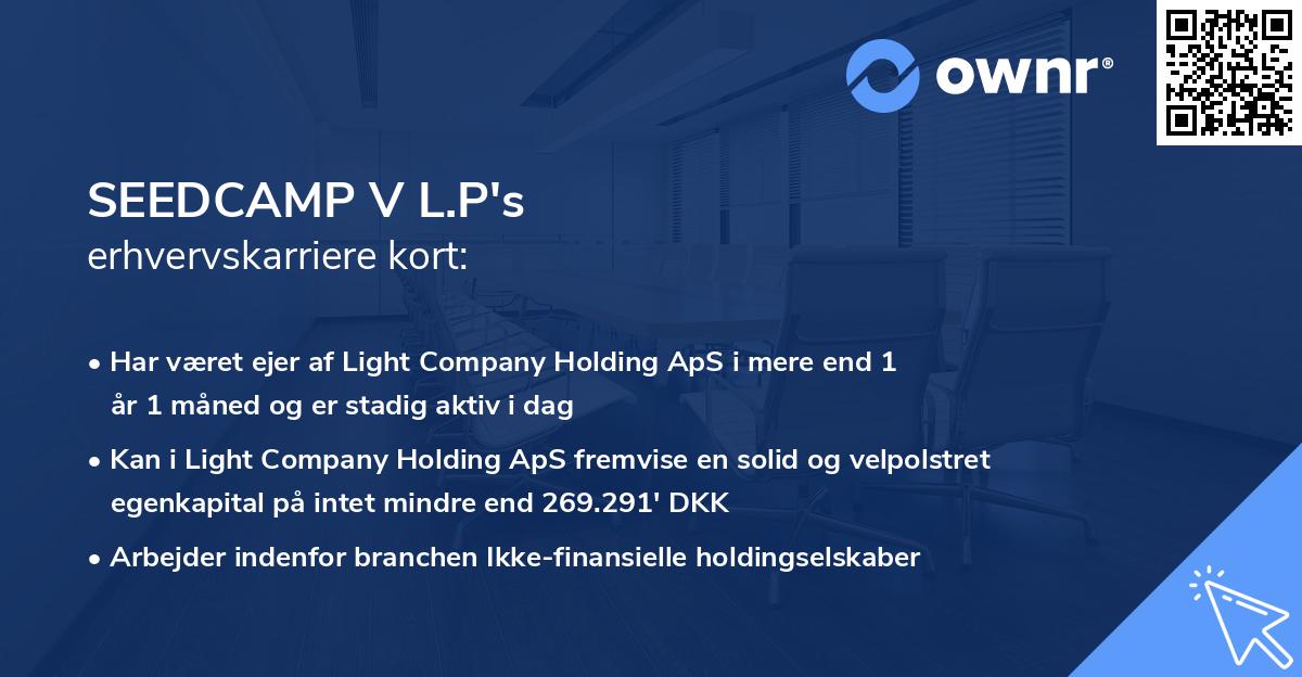 SEEDCAMP V L.P's erhvervskarriere kort