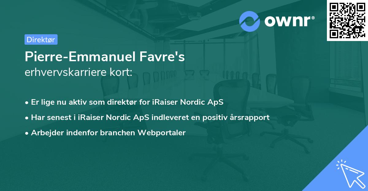 Pierre-Emmanuel Favre's erhvervskarriere kort