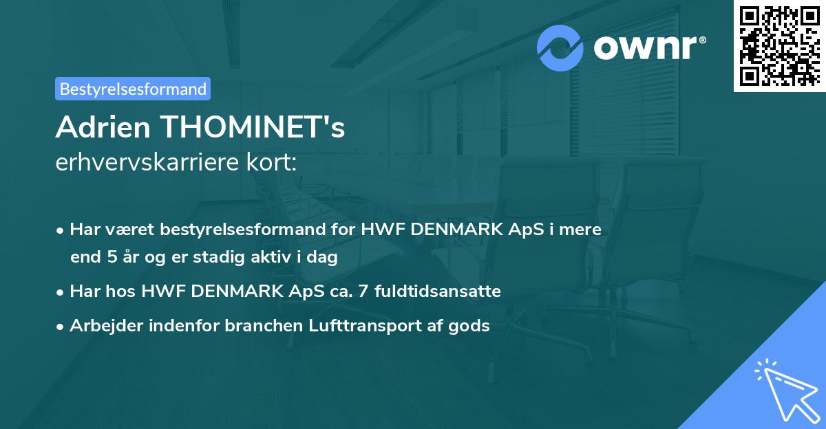 Adrien THOMINET's erhvervskarriere kort