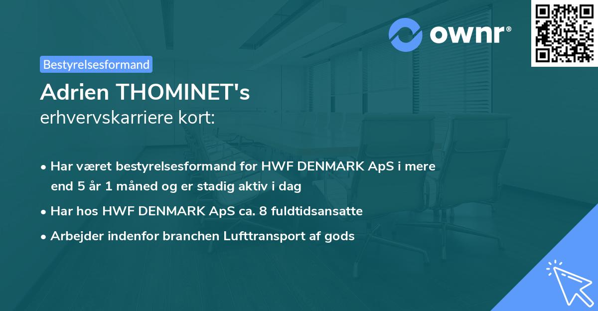 Adrien THOMINET's erhvervskarriere kort