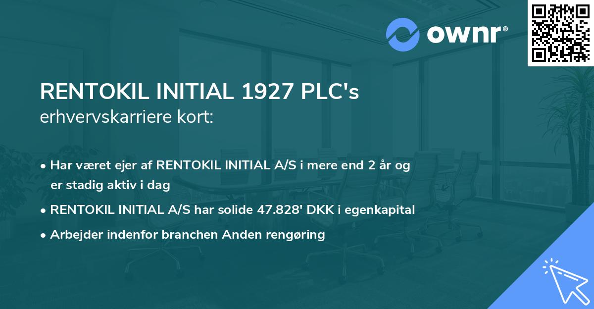 RENTOKIL INITIAL 1927 PLC's erhvervskarriere kort