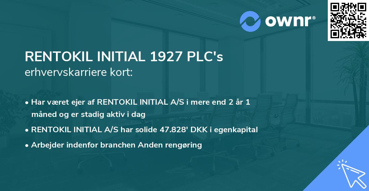 RENTOKIL INITIAL 1927 PLC's erhvervskarriere kort