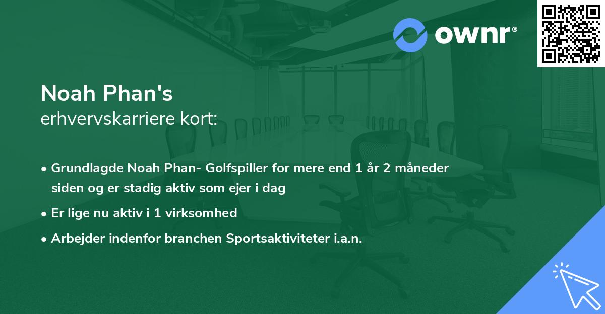 Noah Phan's erhvervskarriere kort