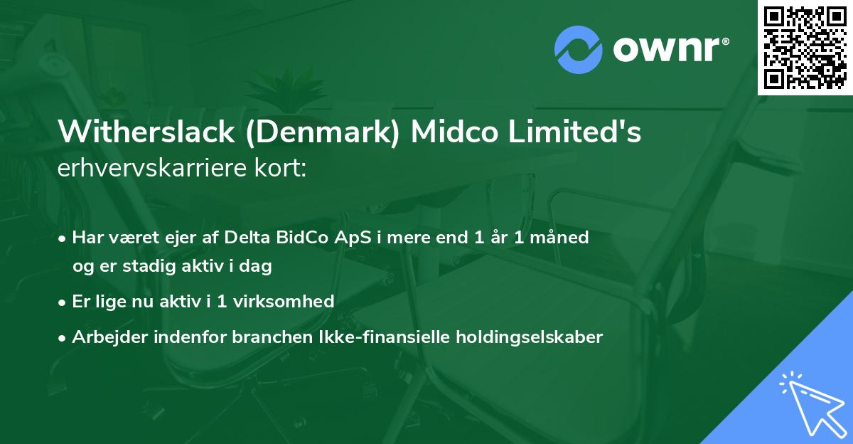 Witherslack (Denmark) Midco Limited's erhvervskarriere kort