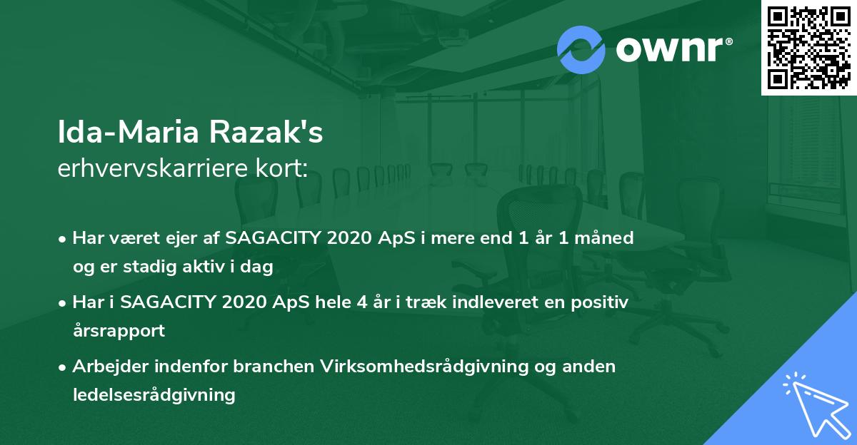 Ida-Maria Razak's erhvervskarriere kort