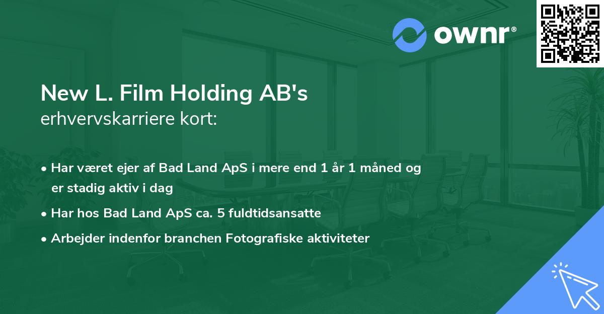 New L. Film Holding AB's erhvervskarriere kort