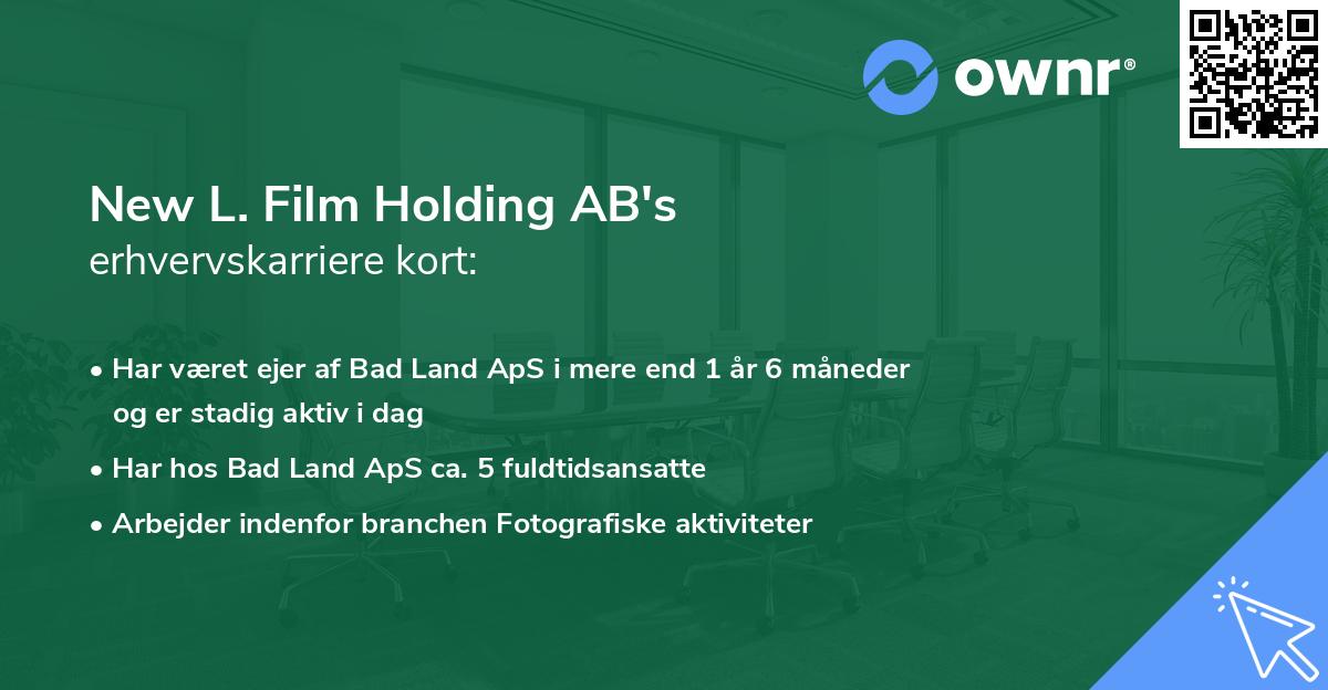 New L. Film Holding AB's erhvervskarriere kort