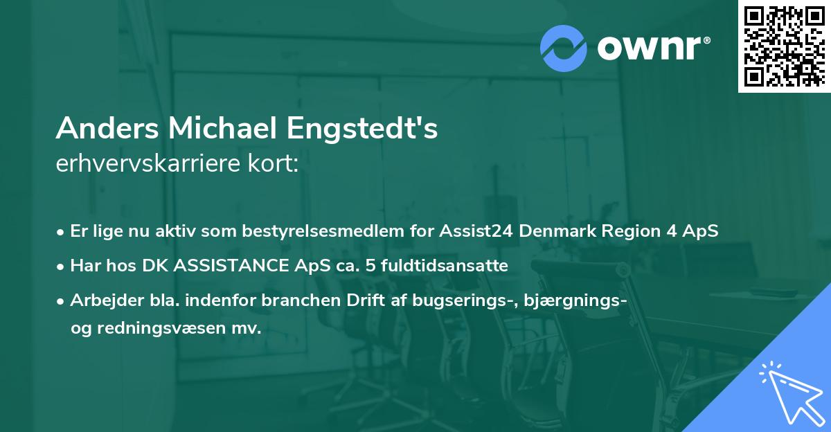 Anders Michael Engstedt's erhvervskarriere kort