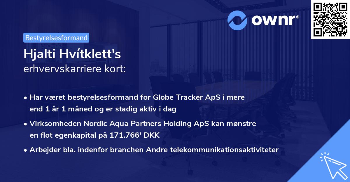 Hjalti Hvítklett's erhvervskarriere kort