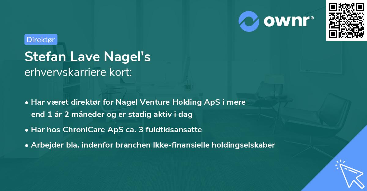 Stefan Lave Nagel's erhvervskarriere kort