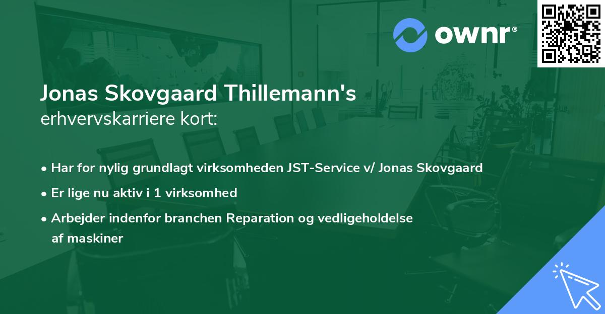 Jonas Skovgaard Thillemann's erhvervskarriere kort