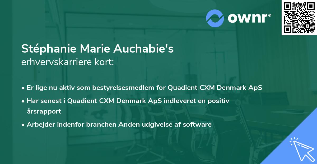 Stéphanie Marie Auchabie's erhvervskarriere kort