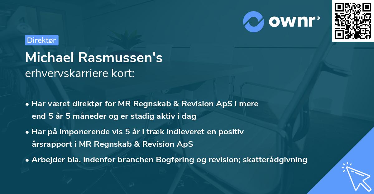 Michael Rasmussen's erhvervskarriere kort