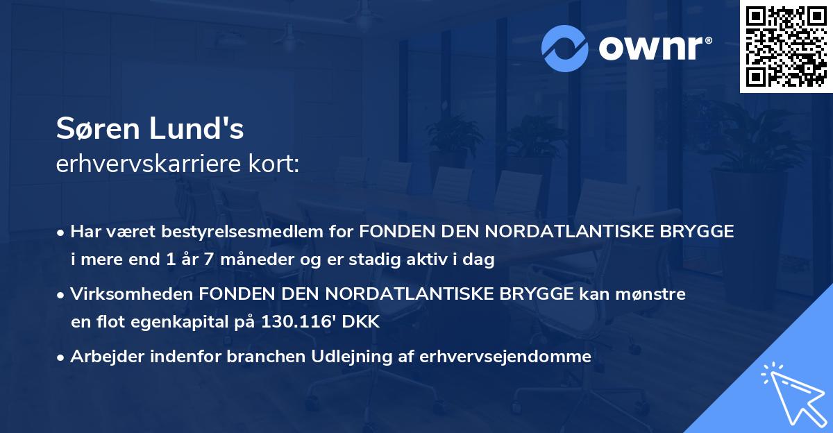 Søren Lund's erhvervskarriere kort