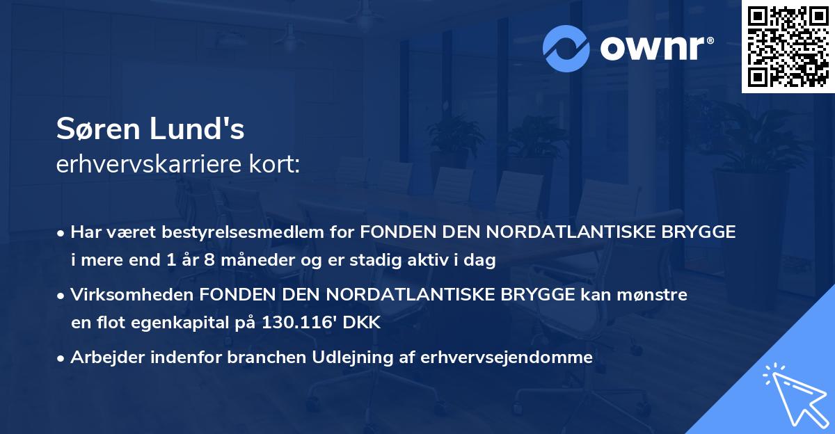 Søren Lund's erhvervskarriere kort