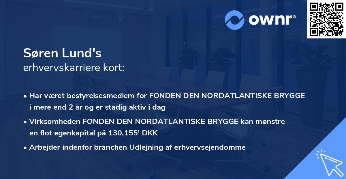 Søren Lund's erhvervskarriere kort