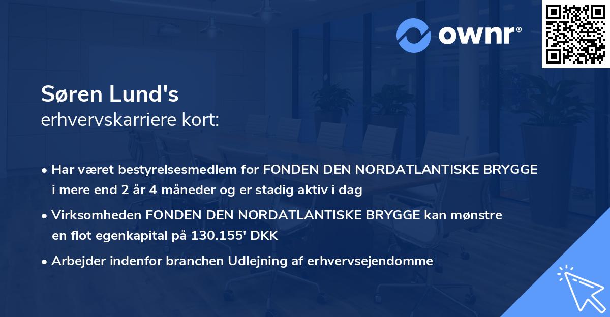 Søren Lund's erhvervskarriere kort