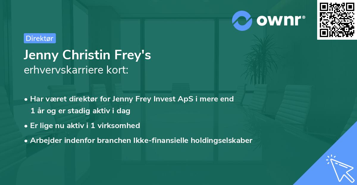 Jenny Christin Frey's erhvervskarriere kort
