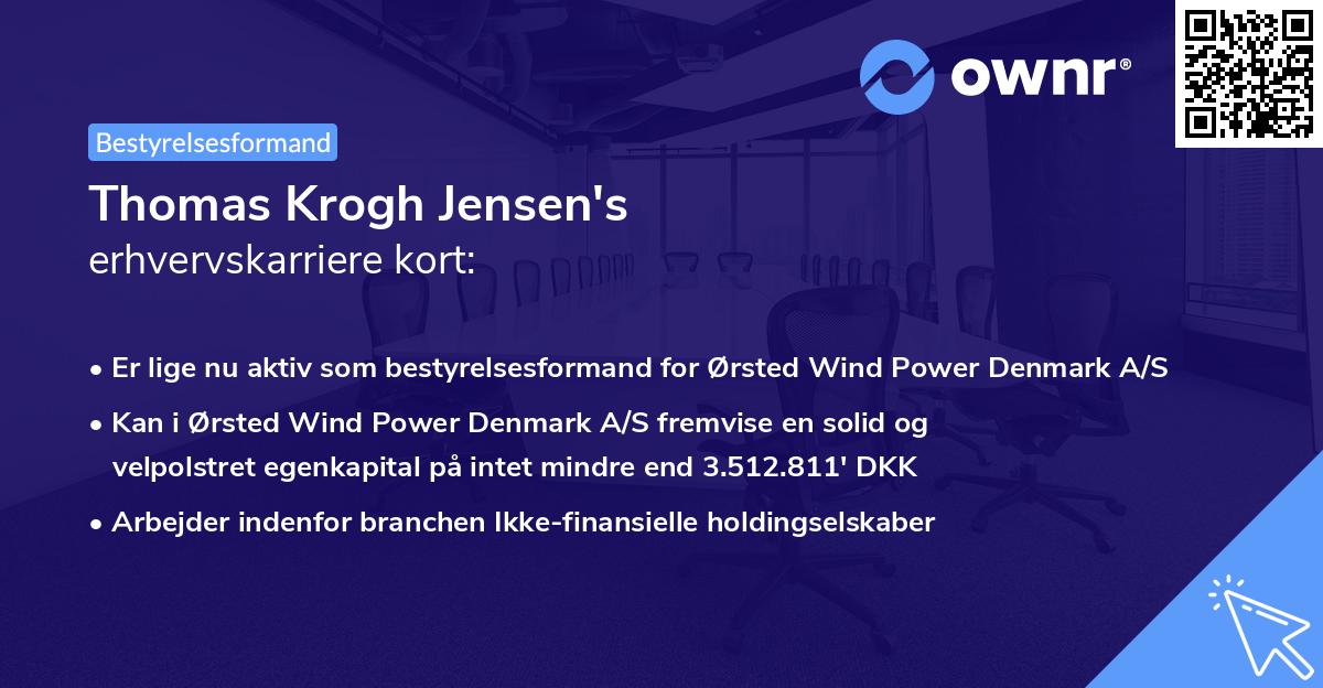 Thomas Krogh Jensen's erhvervskarriere kort