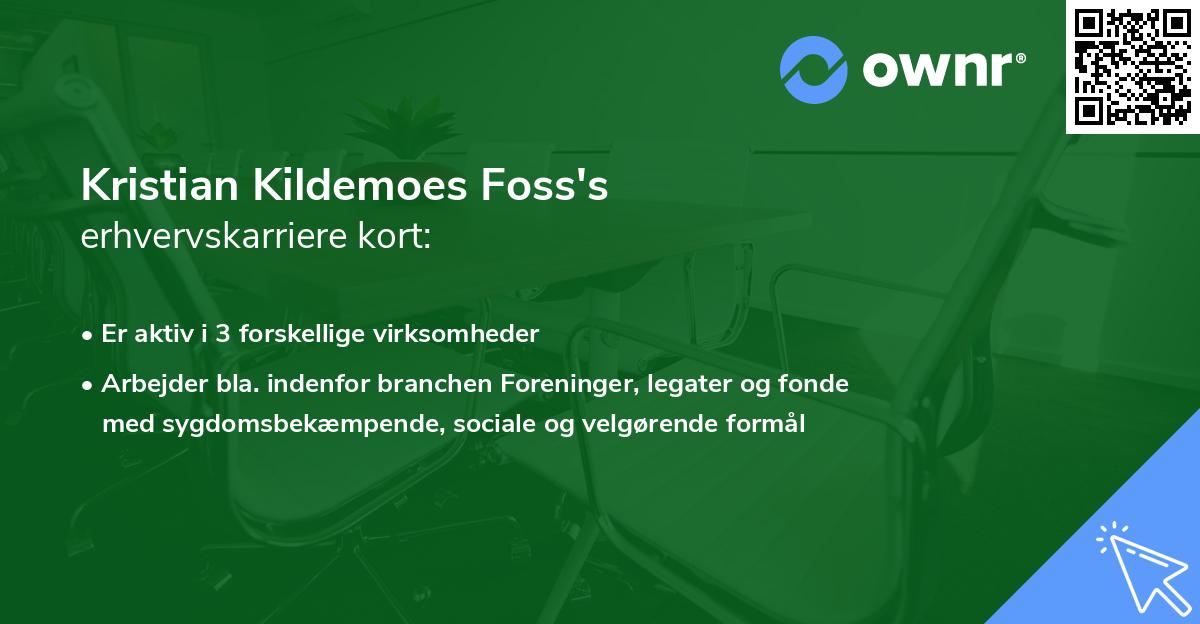 Kristian Kildemoes Foss's erhvervskarriere kort