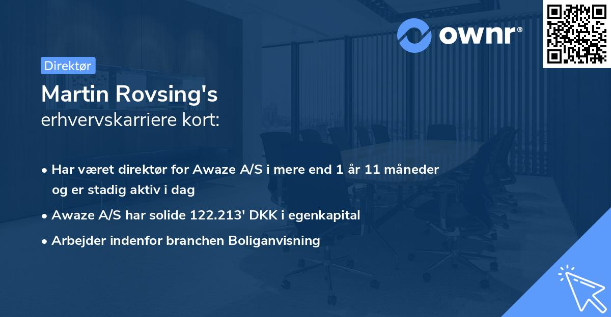 Martin Rovsing's erhvervskarriere kort